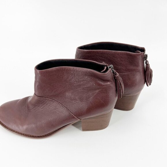✅ TOMS Carpe Diem Leather Ankle Heel Boots Size 9 - Picture 5 of 10